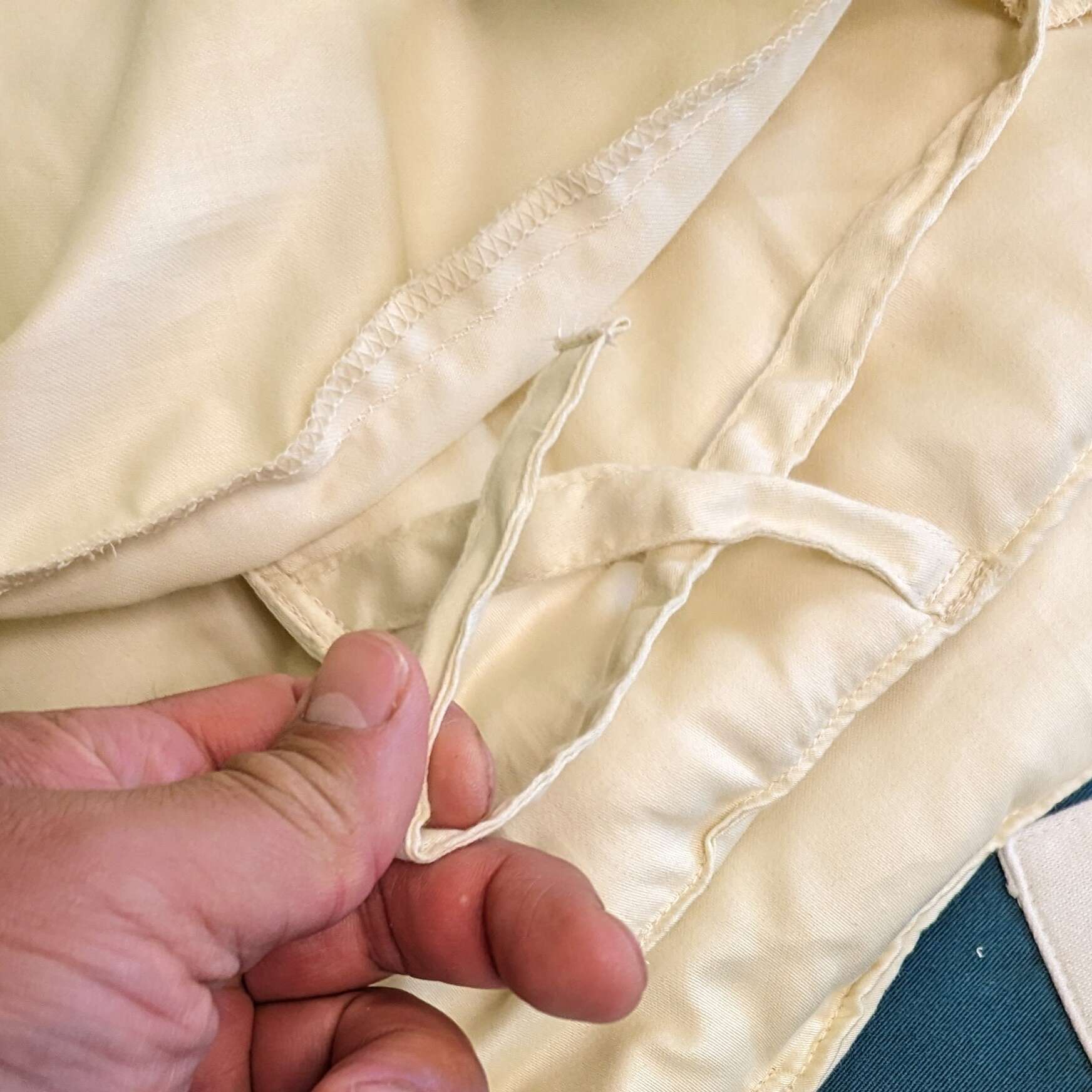 100% Organic Cotton Sateen Duvet Cover - Natural Color - Image 4