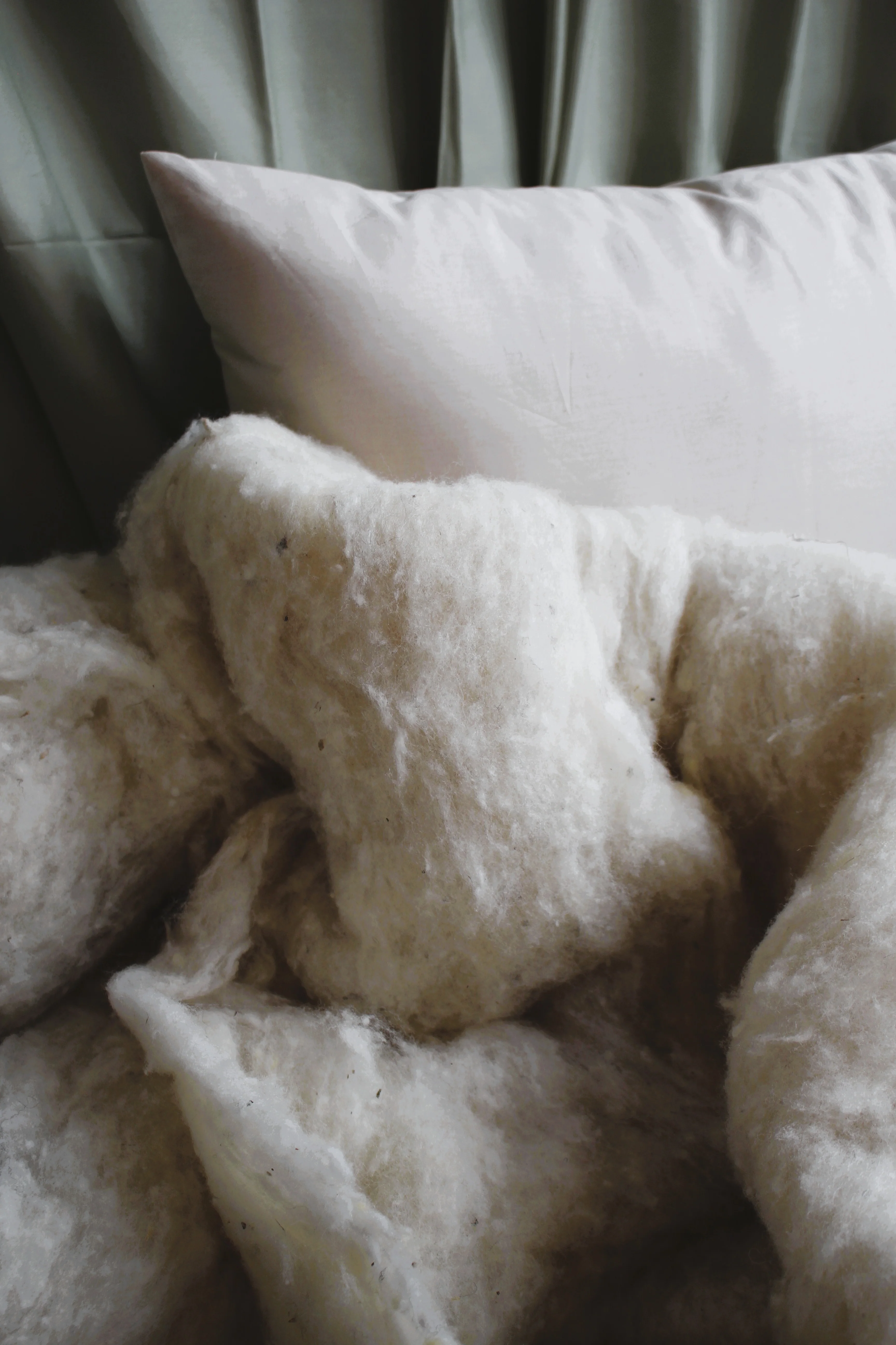 Child's Junior Pillow - Eco-Wool with Organic Cotton Cover - Image 5