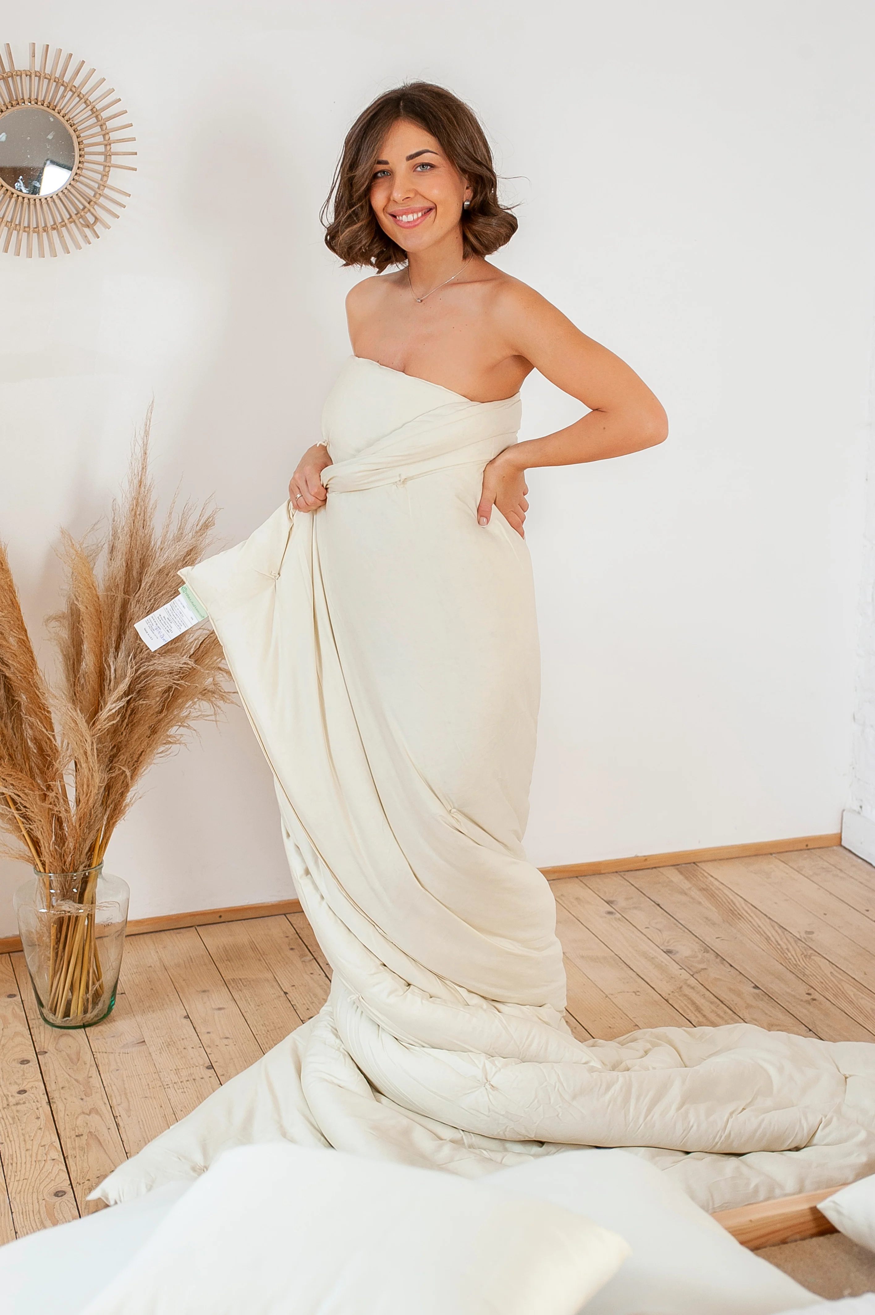 100% Wool Duvet Encased in Organic Cotton - Image 3